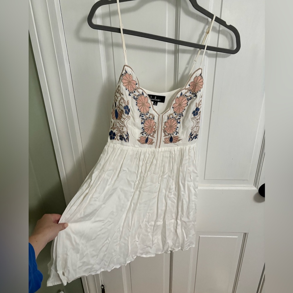Lulus embroidered mini dress